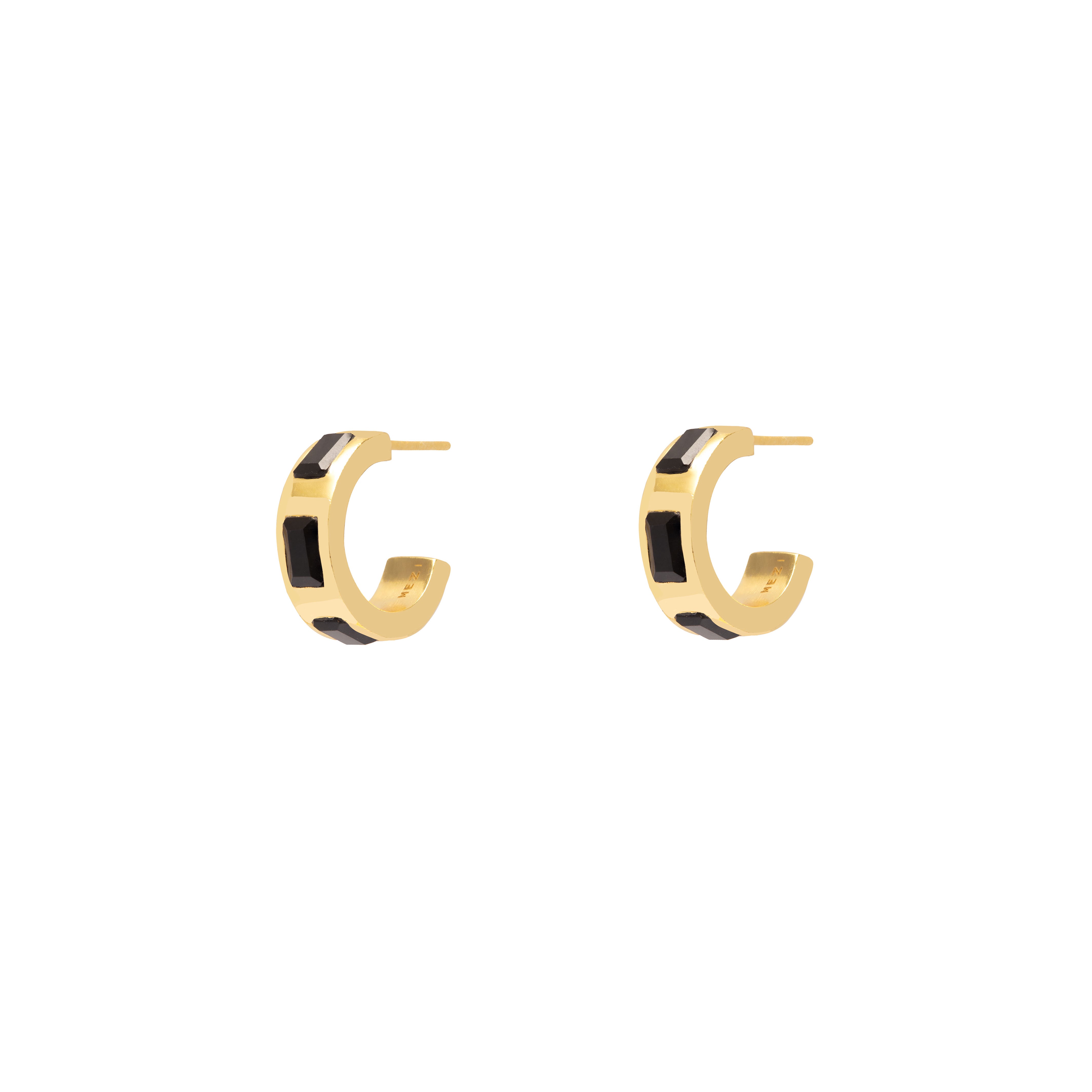 Hailey semi-precious hoop earrings | MEZI