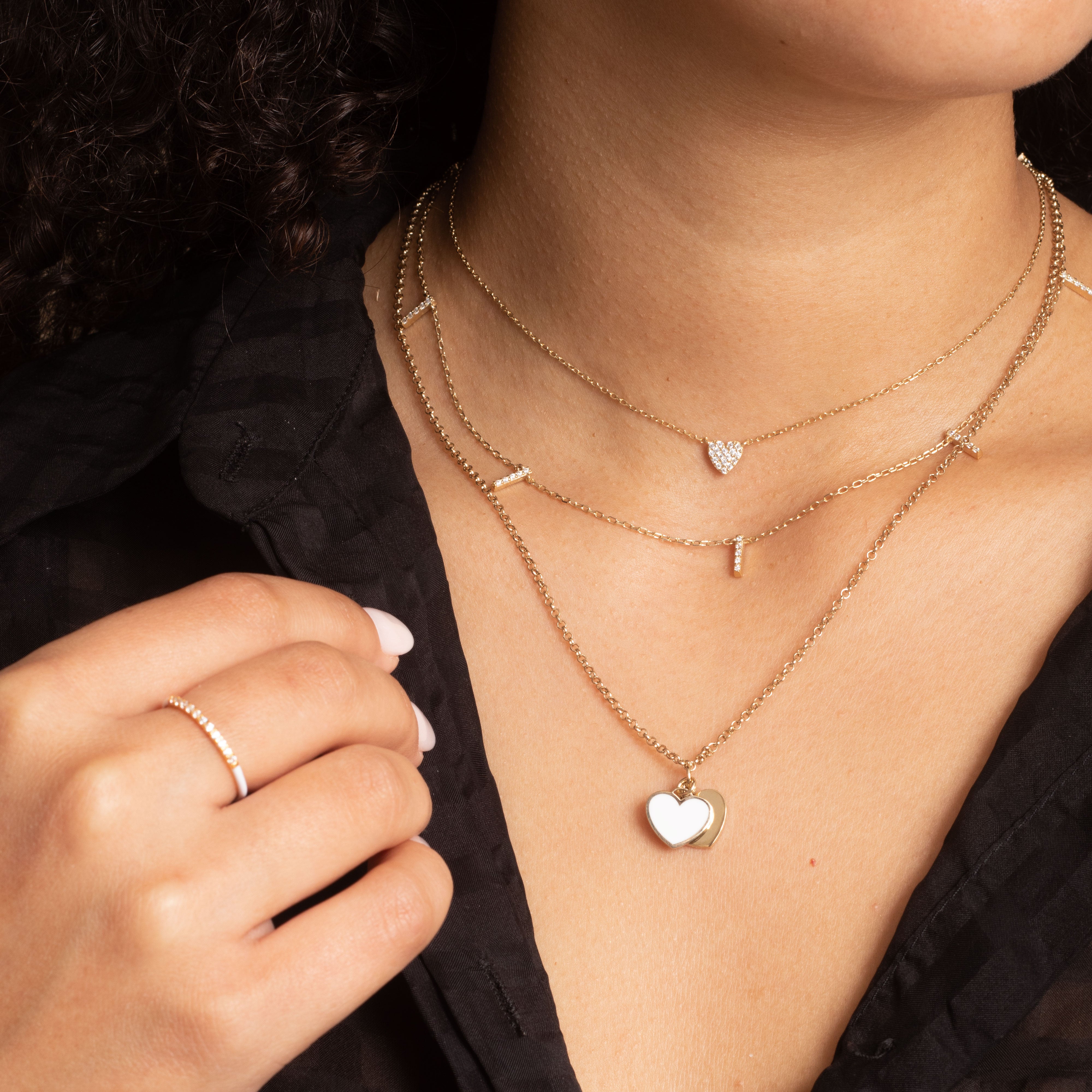 Pave heart pendant | MEZI