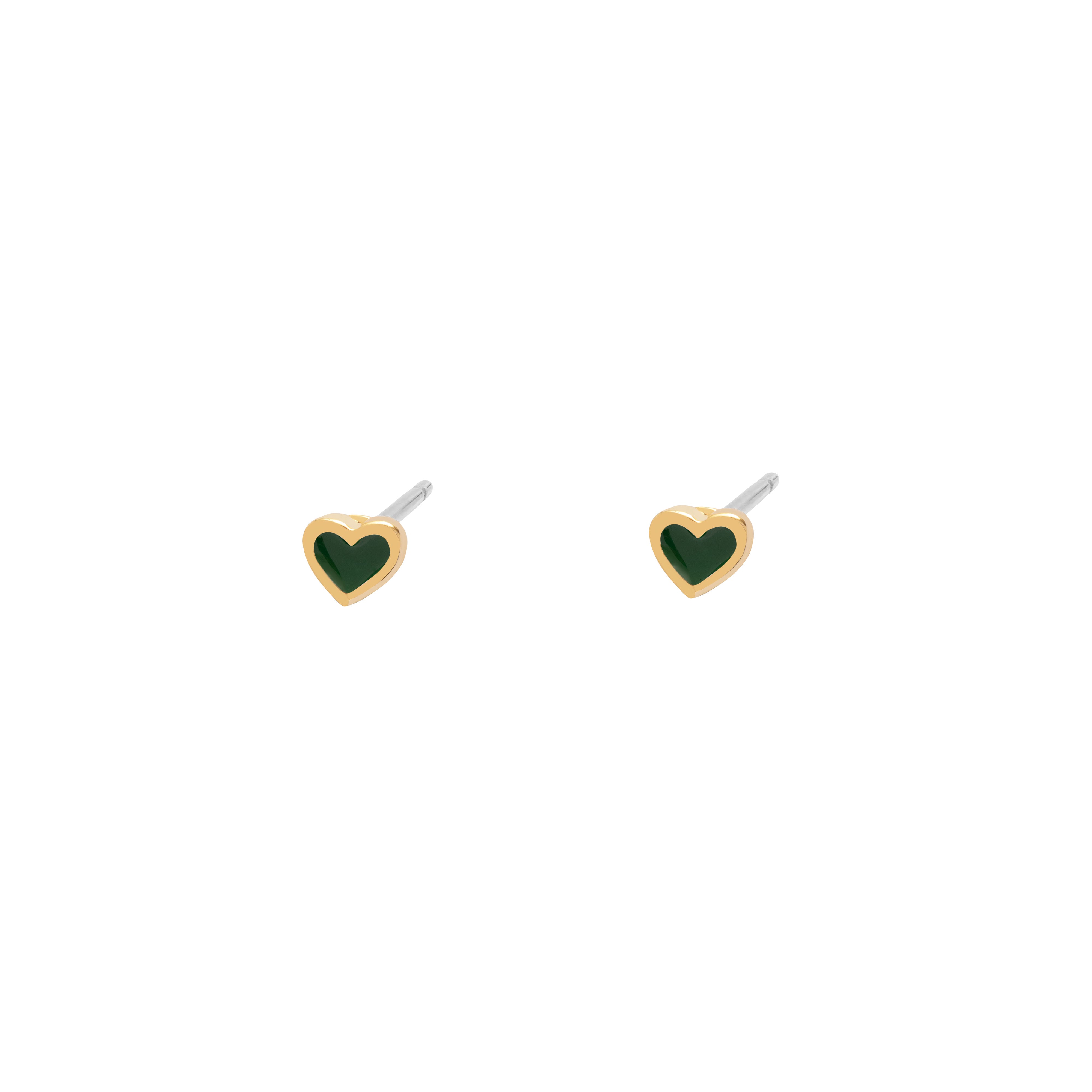 Heart enamel studs | MEZI