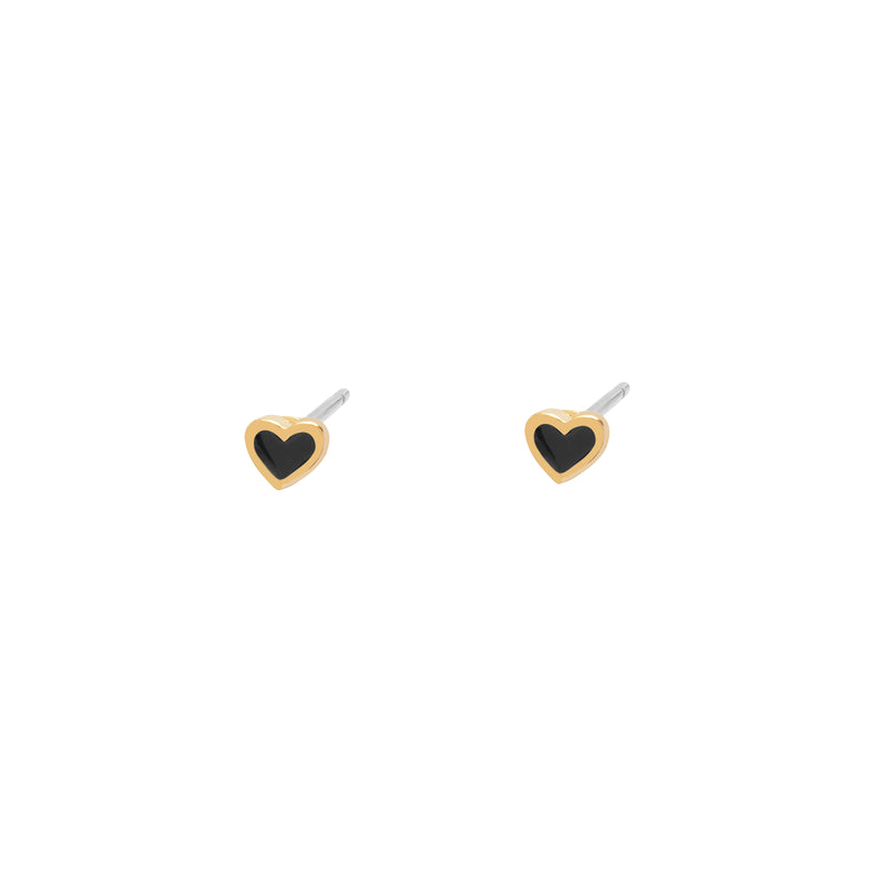 Heart enamel studs