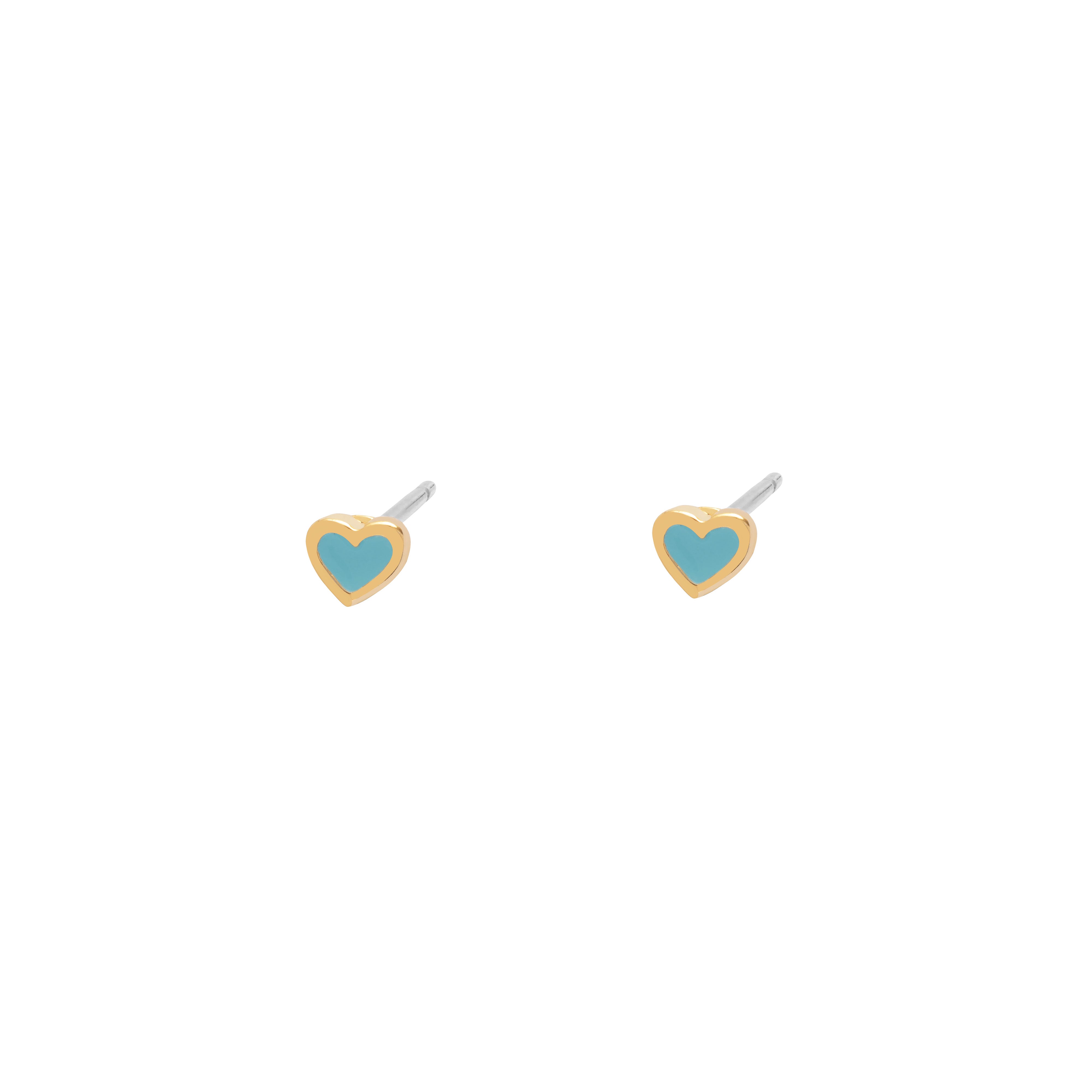 Heart enamel studs | MEZI