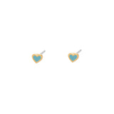 Heart enamel studs