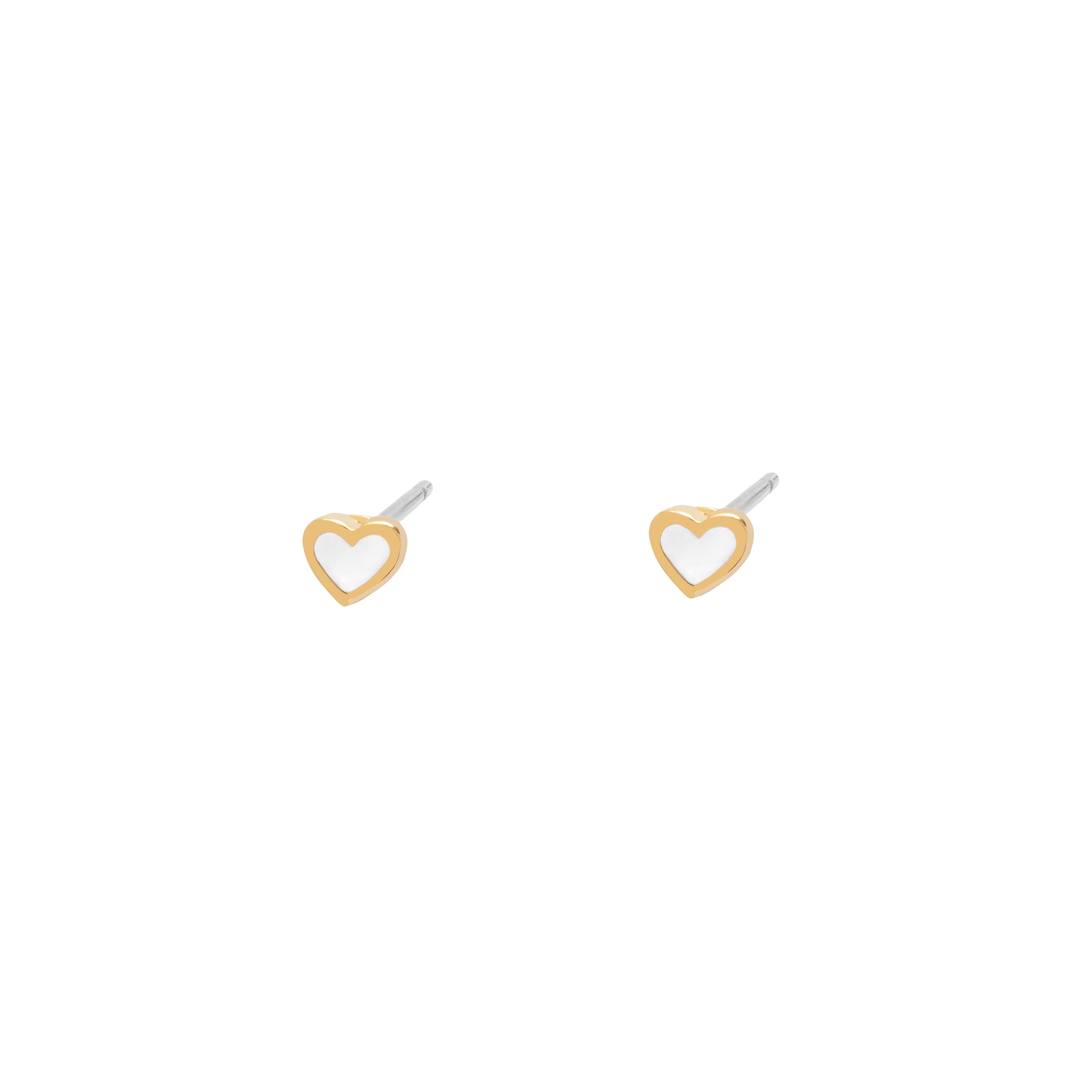 Heart enamel studs | MEZI