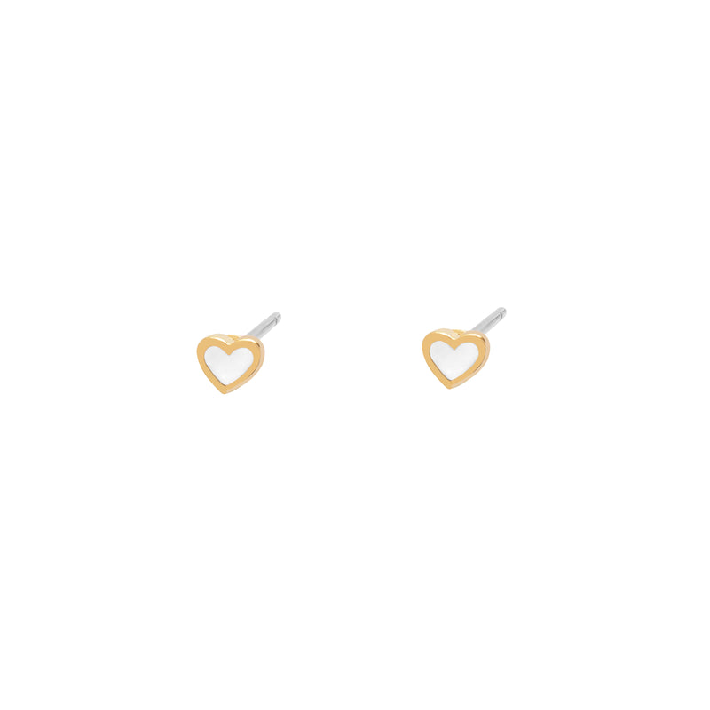 Heart enamel studs