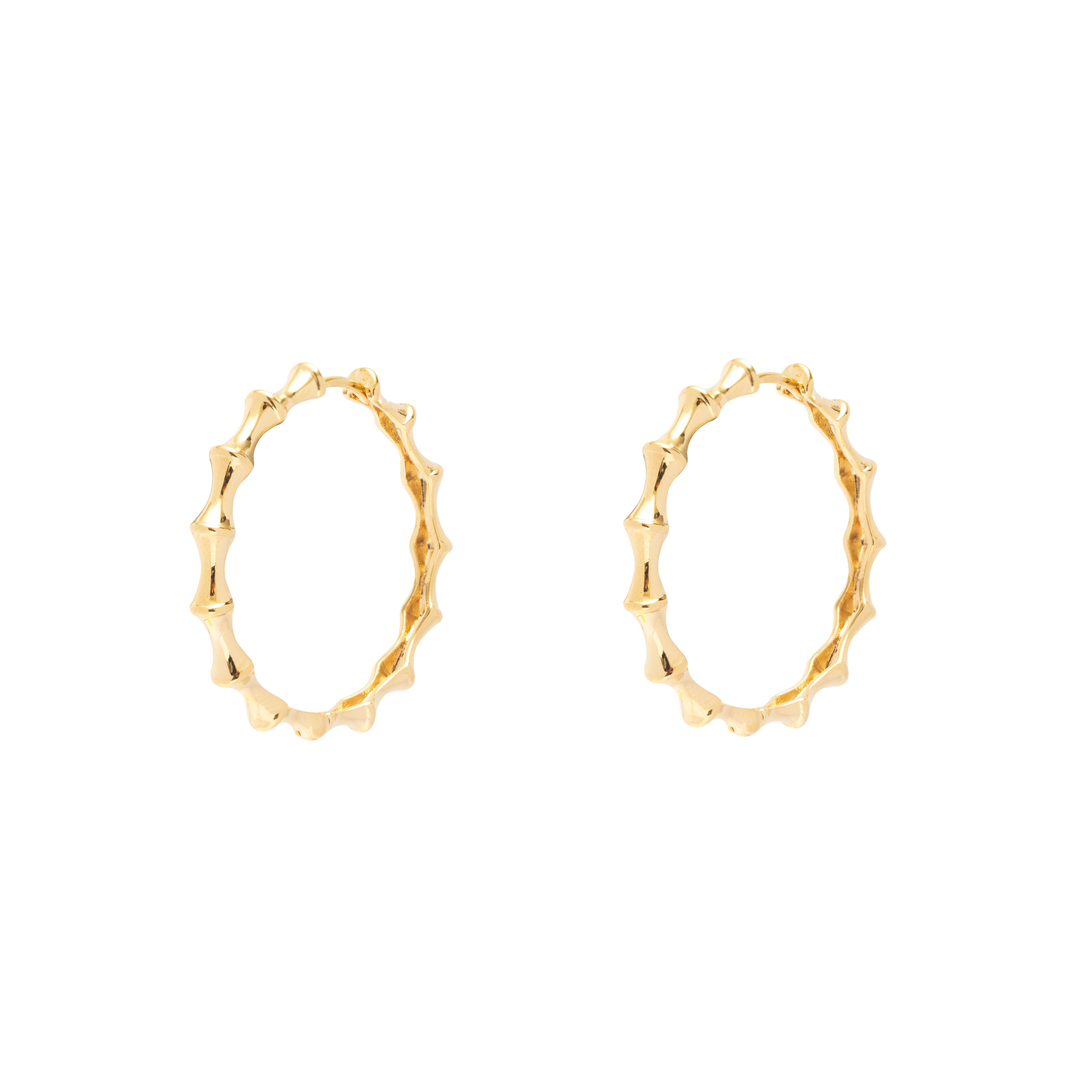 Hedy textured large hoops | MEZI