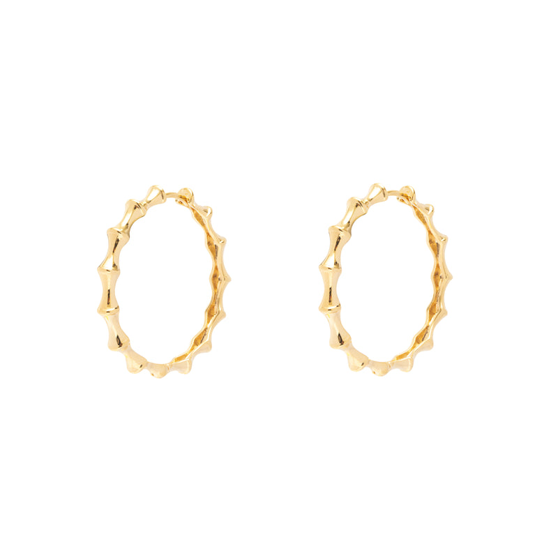 Hedy textured large hoops