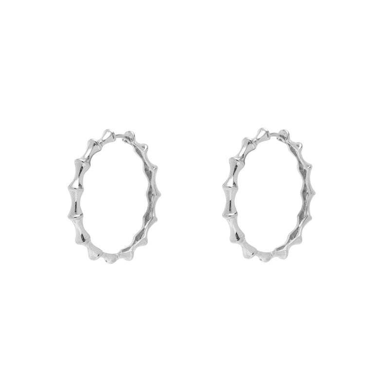 Hedy textured large hoops