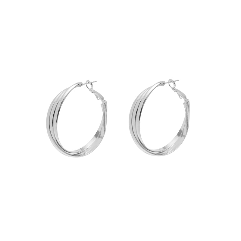 Three layer fashion hoop earrings