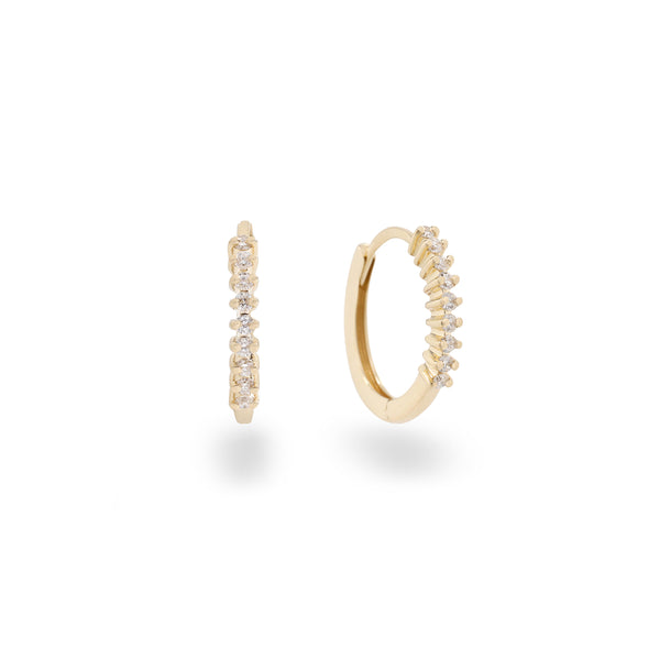 Positano 10k Gold Lab Diamond Huggies Sold individually (PRE-ORDER)