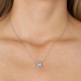 Initial gold disc necklace