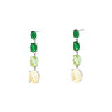 Janan oval drop crystal earrings