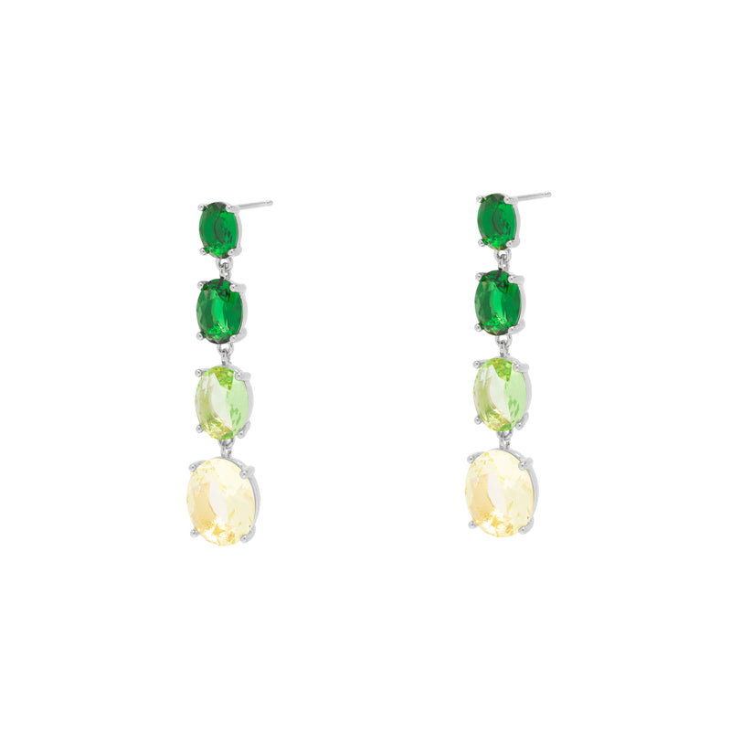 Janan oval drop crystal earrings