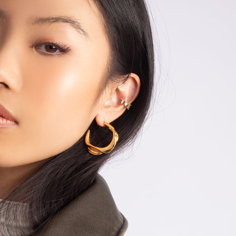 Zeila twist hoop earrings