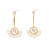 Jorah crystal fan earrings