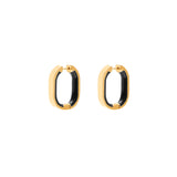 Juni enamel hoop earrings