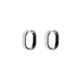 Juni enamel hoop earrings