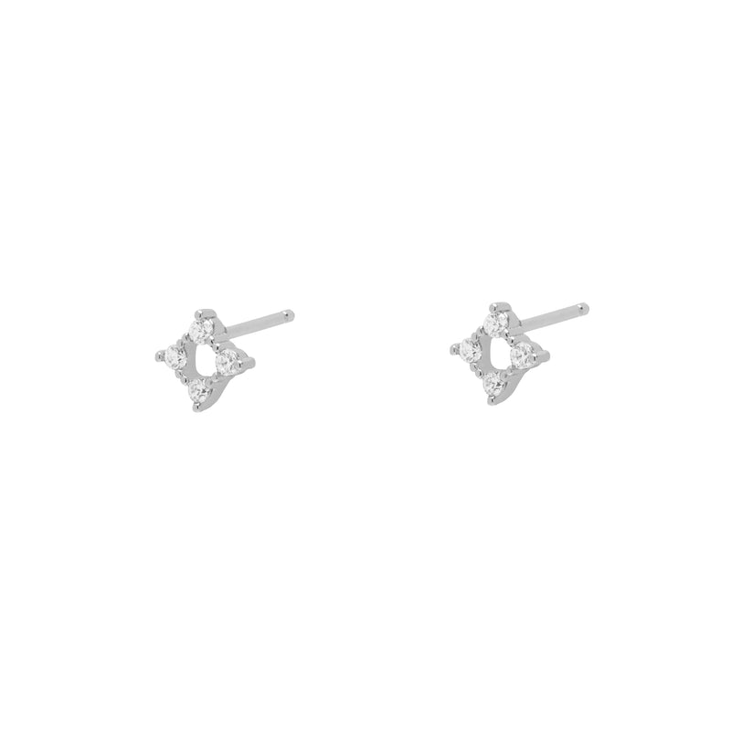 Kare hollow crystal studs