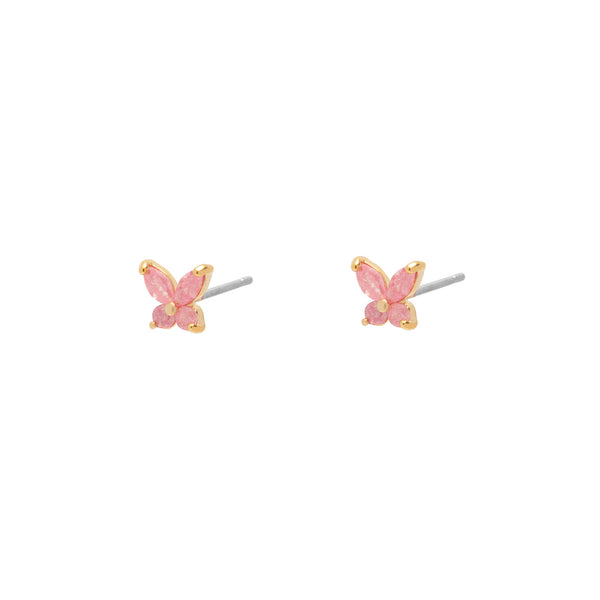 Butterfly crystal studs