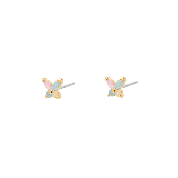 Butterfly crystal studs