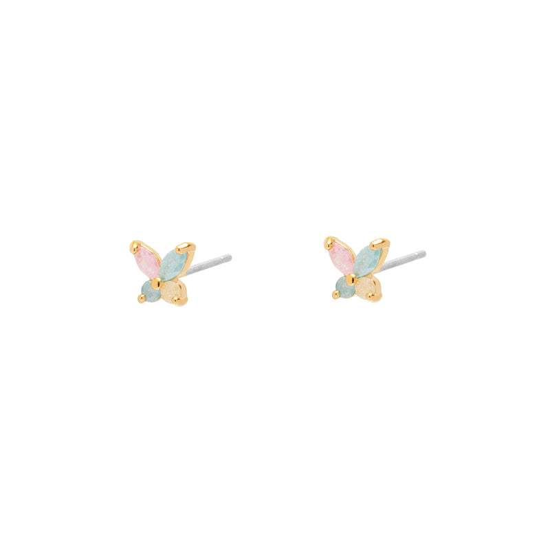 Butterfly crystal studs