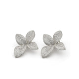 Lia flower gold crystal earrings