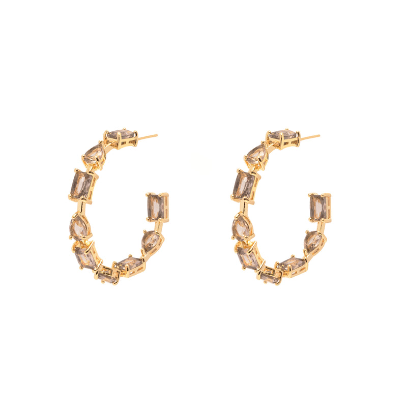 Lyric crystal hoops