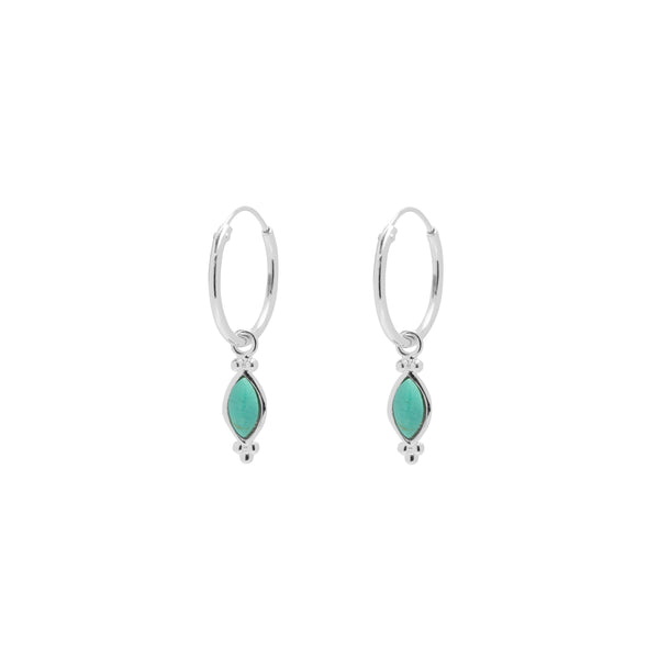 Marca turquoise silver earrings