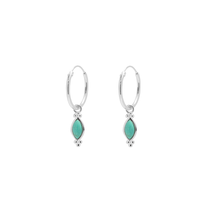 Marca turquoise silver earrings