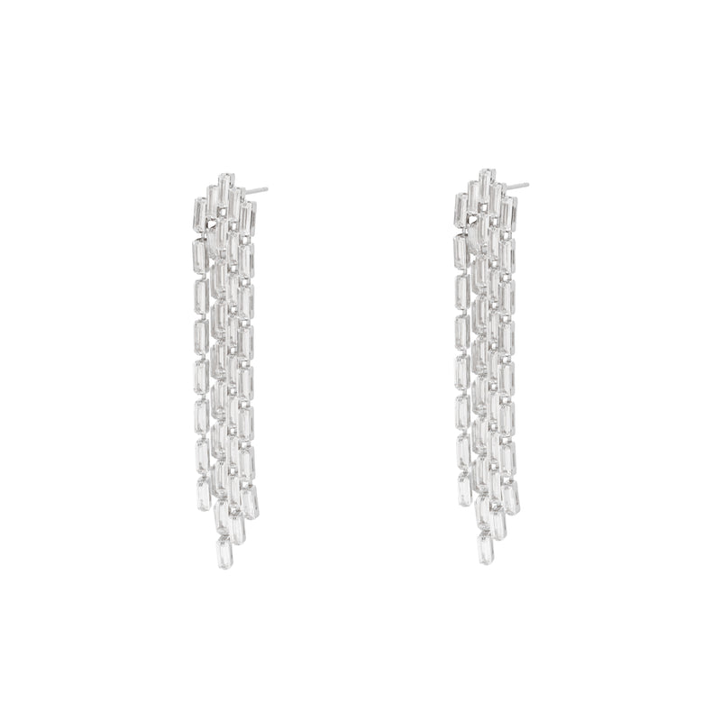 Marin crystal tassel earrings