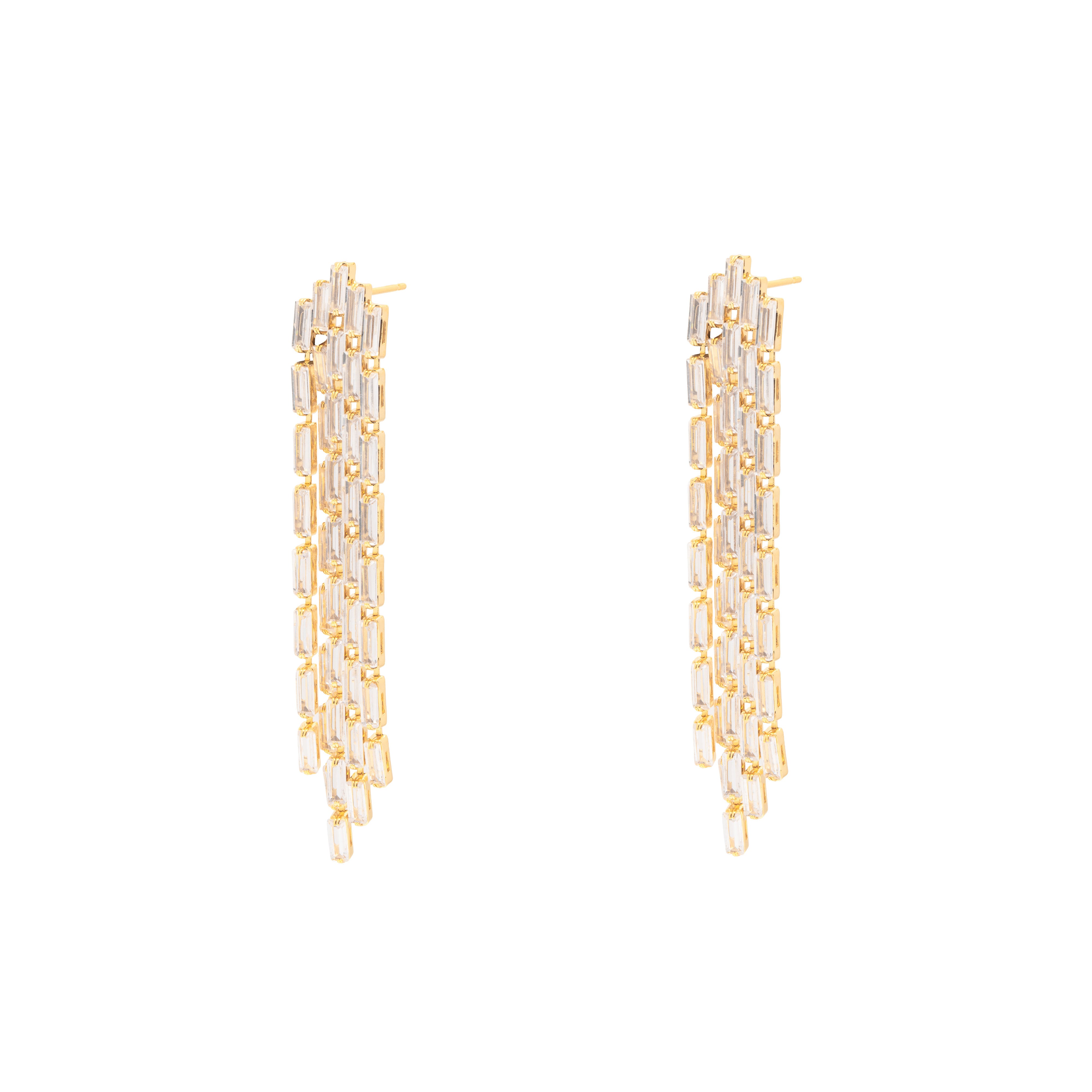 Marin crystal tassel earrings