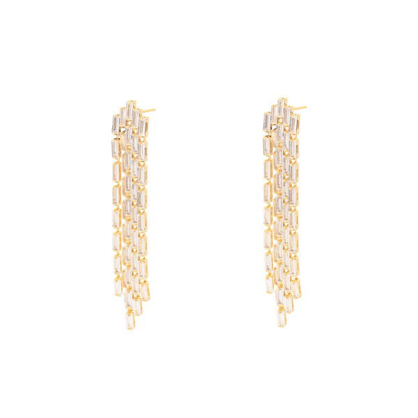 Marin crystal tassel earrings