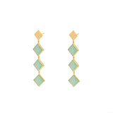 Melody semi precious gold earrings