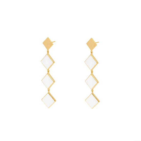 Melody semi precious gold earrings