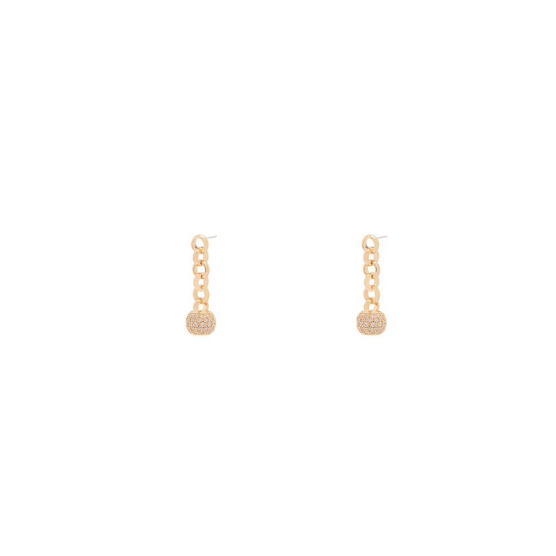 Merle chain ball earrings
