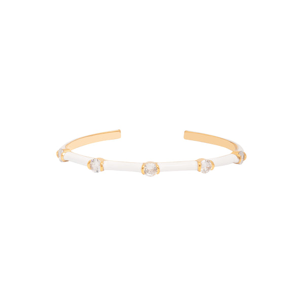 Miah crystal enamel cuff bracelet