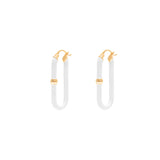 Miah enamel hoop earrings