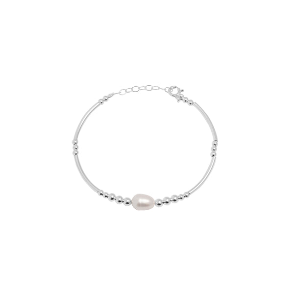 Noor freshwater pearl & sterling silver bracelet