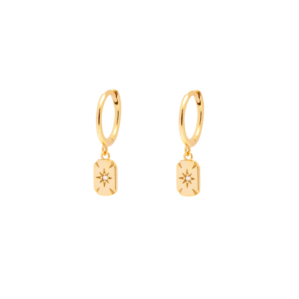 North star huggies earrings