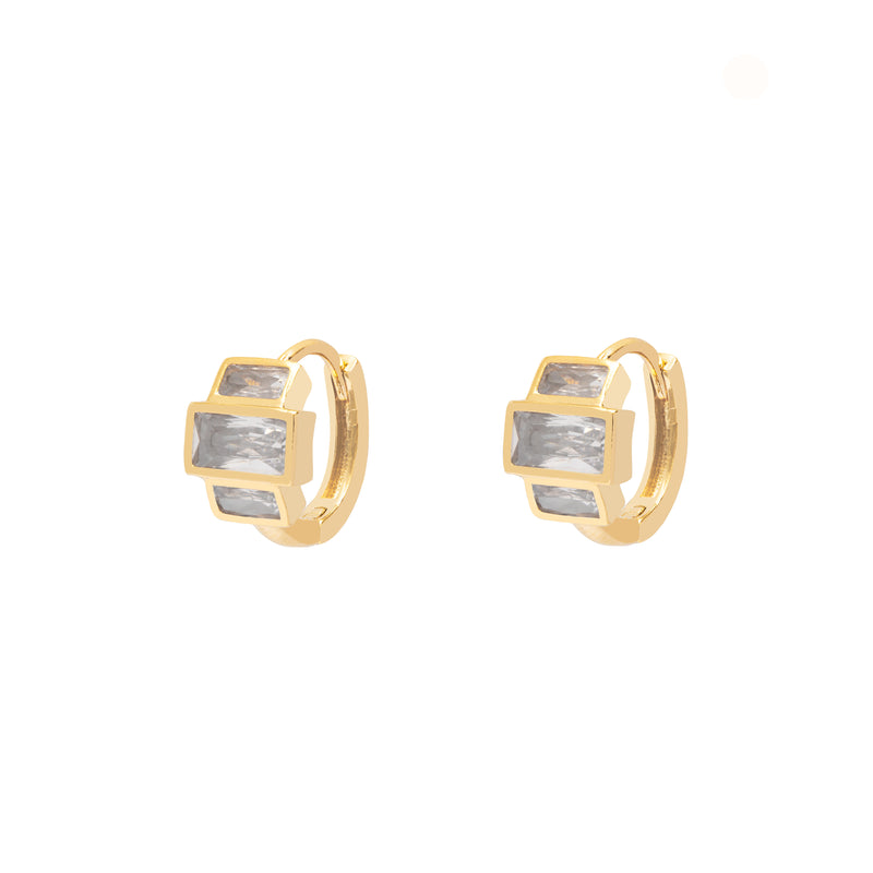 Oblong crystal huggies