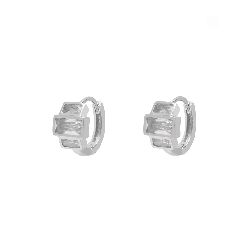 Oblong crystal huggies