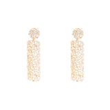 Onze rectangle crystal earrings