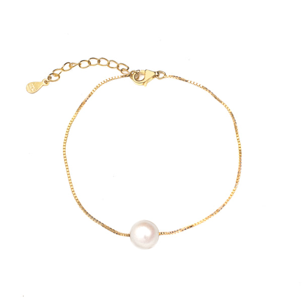 Parel freshwater pearl gold bracelet