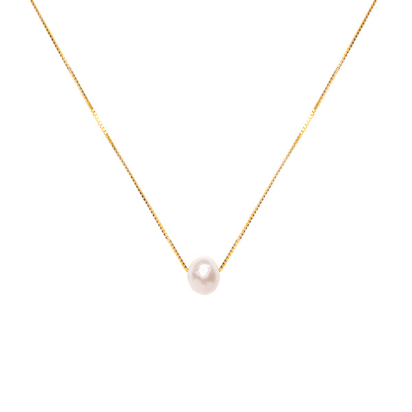 Parel freshwater pearl gold pendant