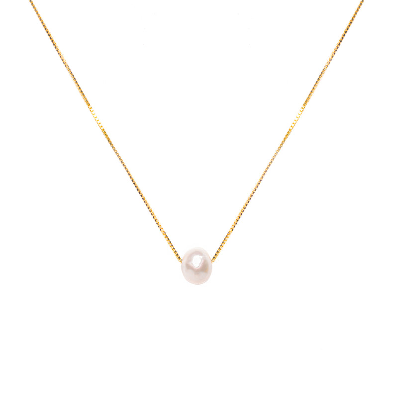 Parel freshwater pearl gold pendant