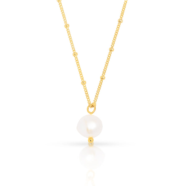 Riny freshwater pearl gold pendant