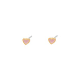 Heart enamel studs