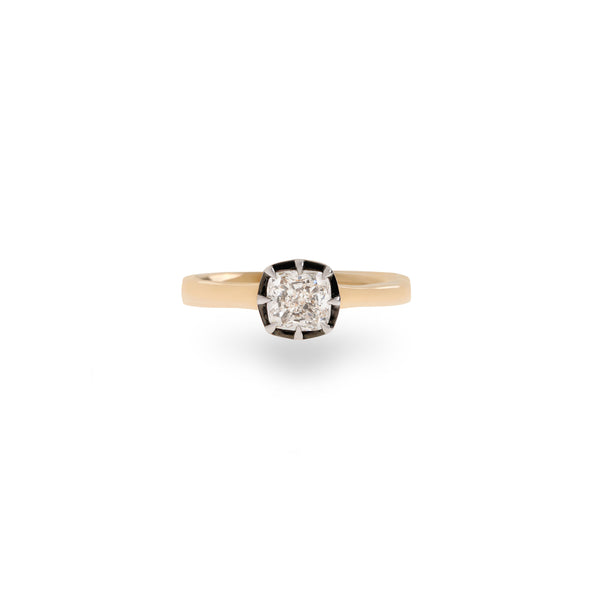 Cushion cut 14k gold diamond ring (PRE-ORDER)