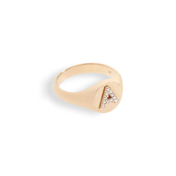 initial signet 9k gold ring (PRE-ORDER)