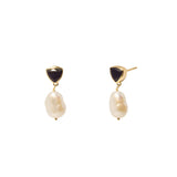 Rohan semi-precious pearl earrings