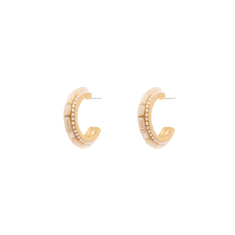 Roza crystal hoop earrings